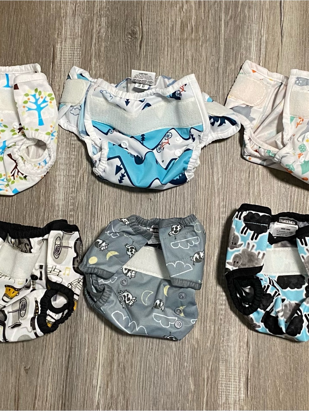 6 Thirsties Reusable Waterproof Cloth Diaper Covers Size One